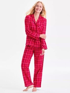 Charter Club Women's 2-Pc. Cotton Flannel Packaged Pajamas Set, Bennet Plaid